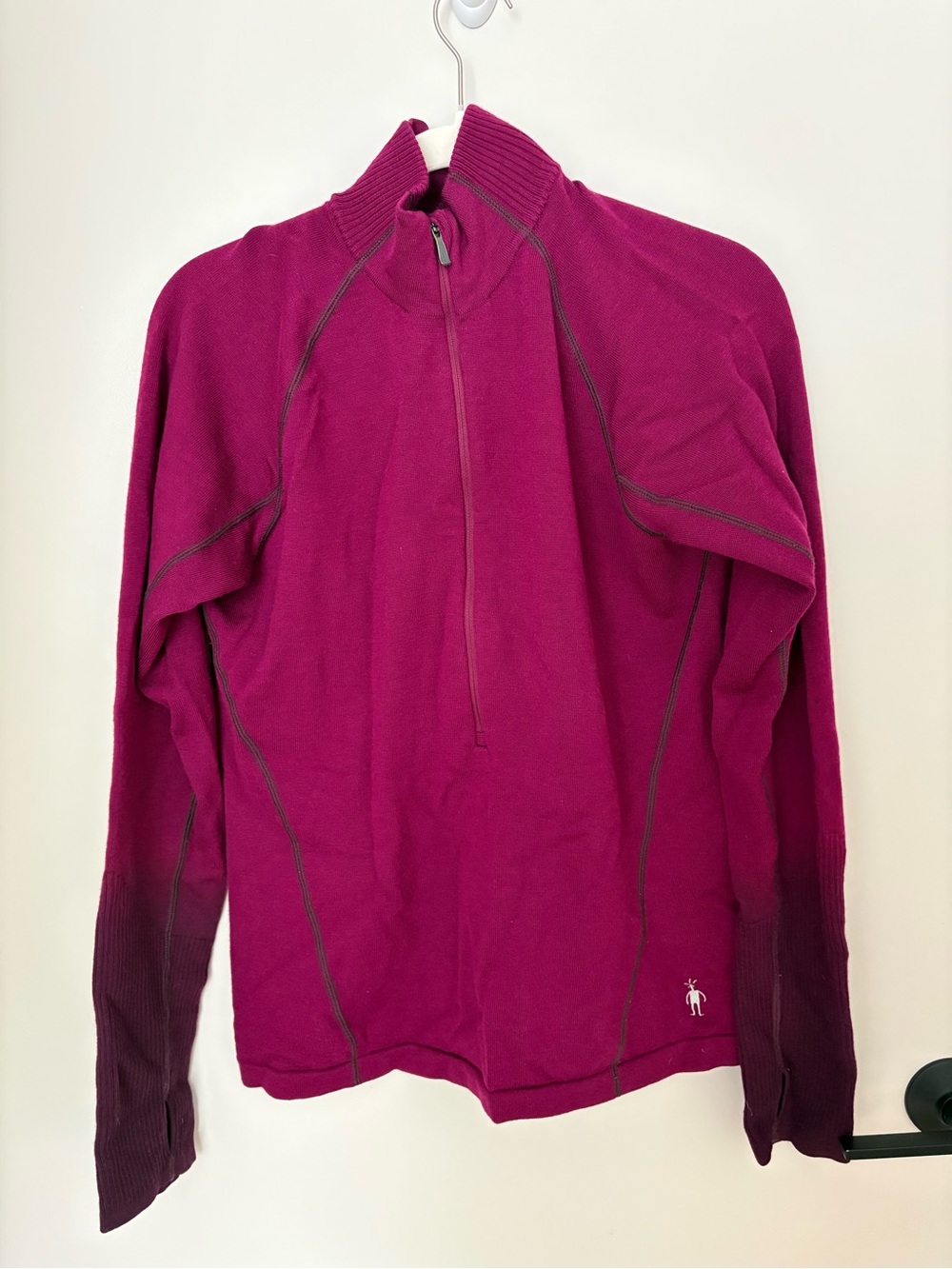 Smartwool Merino Wool Half-Zip Sweater Pullover Hiking Camping Outdoors Natural